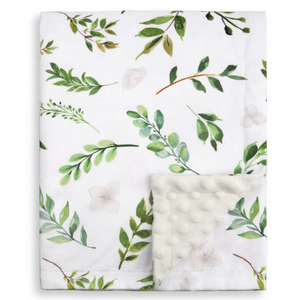 Floral Leaf Baby Blanket for Boys Girls for Nursery Stroller Crib Bed Newborns Spring Summer Fresh Design
