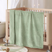 BORITAR Baby Blanket Elephant Animal for Boys Girls Ultra Soft Fleece Warm and Lightweight Blankets for Infant Toddler Newborn, 30x40 Inch, Green