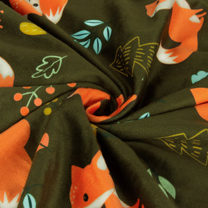 Minky Baby Blanket for Boys Girls with Forest Foxes Multicolor Printed