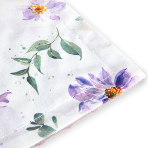 Baby Blanket with Elegant Purple Floral Printed Blanket 30 x 40 Inch(75x100cm)