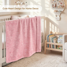 Boritar 4-Pack Baby Blanket for Girls Infant Newborn, 3D Flannel Fleece Crib Blanket, 30x40 Inch
