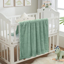 BORITAR Baby Blanket for Boys Girls, Ultra Soft Warm 3D Animal Print Blanket for Newborn Infant Toddler, Fleece Fluffy Blanket for Crib, Stroller (30x40 Inches, Sage Green)