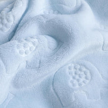 BORITAR Fleece Baby Blanket with 3D Elephant Design for Boys Girls, Ultra Soft Cozy Receiving Blanket for Newborn Infant Toddler, Fluffy Blanket for Crib, Stroller (30x40 Inches, Light Blue)