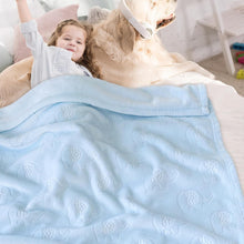 BORITAR Fleece Baby Blanket with 3D Elephant Design for Boys Girls, Ultra Soft Cozy Receiving Blanket for Newborn Infant Toddler, Fluffy Blanket for Crib, Stroller (30x40 Inches, Light Blue)