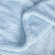BORITAR Fleece Baby Blanket with 3D Elephant Design for Boys Girls, Ultra Soft Cozy Receiving Blanket for Newborn Infant Toddler, Fluffy Blanket for Crib, Stroller (30x40 Inches, Light Blue)