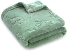 BORITAR Baby Blanket for Boys Girls, Ultra Soft Warm 3D Animal Print Blanket for Newborn Infant Toddler, Fleece Fluffy Blanket for Crib, Stroller (30x40 Inches, Sage Green)