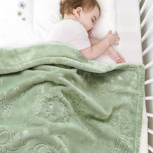 BORITAR Baby Blanket Elephant Animal for Boys Girls Ultra Soft Fleece Warm and Lightweight Blankets for Infant Toddler Newborn, 30x40 Inch, Green