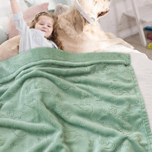 BORITAR Baby Blanket for Boys Girls, Ultra Soft Warm 3D Animal Print Blanket for Newborn Infant Toddler, Fleece Fluffy Blanket for Crib, Stroller (30x40 Inches, Sage Green)