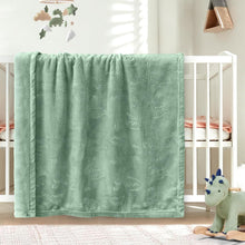 BORITAR Baby Blanket for Boys Girls, Ultra Soft Warm 3D Animal Print Blanket for Newborn Infant Toddler, Fleece Fluffy Blanket for Crib, Stroller (30x40 Inches, Sage Green)
