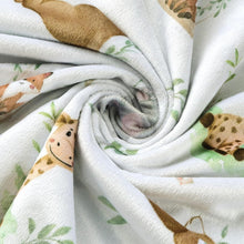 BORITAR Baby Blanket for Boys Girls Soft Plush Minky Fabric with Dotted Backing, Lovely Woodland Design Blanket for Toddler Newborn 30 x 40 Inch(75x100cm)