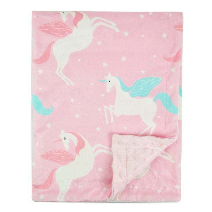 Baby Minky Blanket Green Fox Arrow Series Pink Unicorn