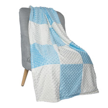 Baby Minky Blanket (Blue Dotted)