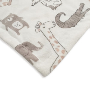 Baby Minky Blanket (Brown Animals)