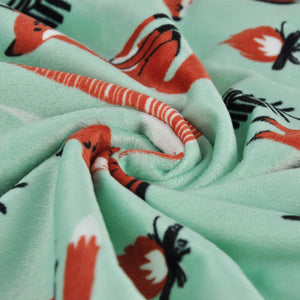 Baby Minky Blanket (Green Fox)