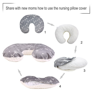 Nursing Pillow Cover (Grey Arrow)