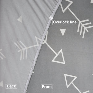 Crib Sheets Soft Stretchy Jersey Knit Grey Arrow&Dot